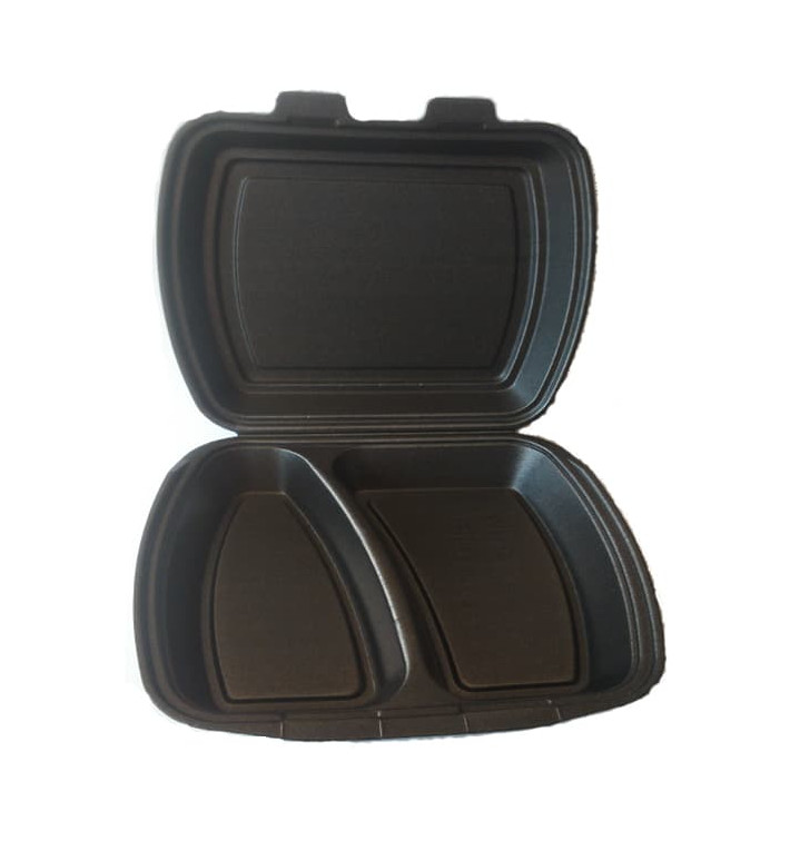 Contenitori Polistirolo 2 Scomp. Nero 240x210x70mm Contenitori Polistirolo 2 Scomp. Nero 240x210x70mm
