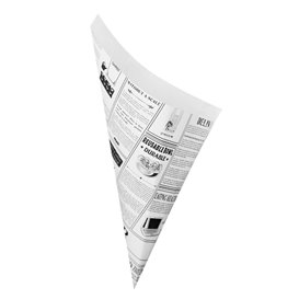 Cono di Carta Greaseproof Parchment 24,5cm 100g (250 Pezzi)