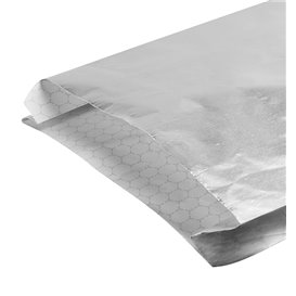 Sacchetto di Carta Alluminio Oleato Argento 22,3+5x20cm (250 Pezzi)