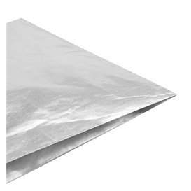 Sacchetto di Carta Alluminio Oleato Argento 22,3+5x20cm (250 Pezzi)