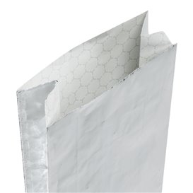 Sacchetto di Carta Alluminio Oleato Argento 31,5+5x10,3cm (250 Pezzi)