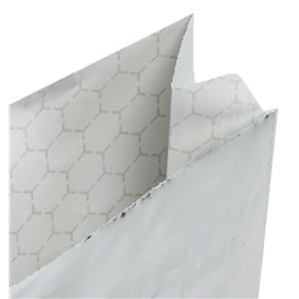 Sacchetto di Carta Alluminio Oleato Argento 31,5+5x10,3cm (250 Pezzi)