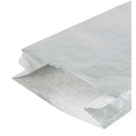Sacchetto di Carta Alluminio Oleato Argento 31,5+5x10,3cm (250 Pezzi)