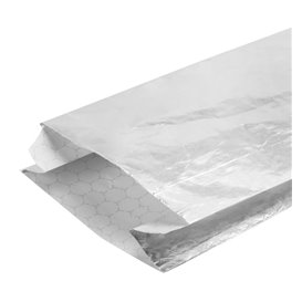 Sacchetto di Carta Alluminio Oleato Argento 26+5x10,3cm (200 Pezzi)