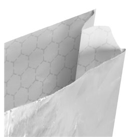 Sacchetto di Carta Alluminio Oleato Argento 26+5x10,3cm (25 Pezzi)