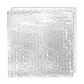 Carta Antigrasso Accoppiata con Alluminio 35x35cm (200 Pezzi)