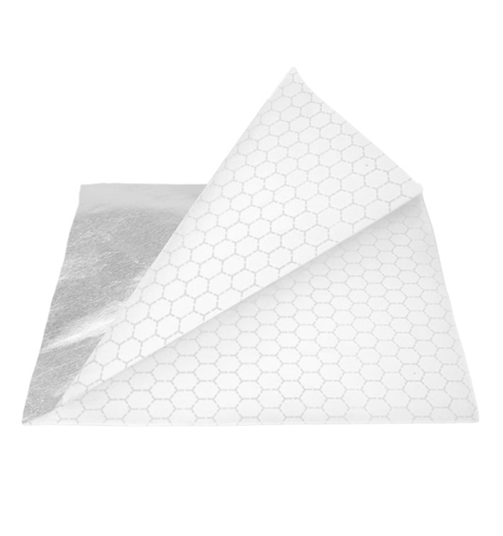 Sacchetto di Carta Antigrasso Argento 2L 16x16cm (4000 Pezzi) Sacchetto di Carta Antigrasso Argento 2L 16x16cm (4000 Pezzi)