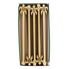 Agitatore per Bere in Bambù a Forma di Tartaruga 14 cm (600 Pezzi)