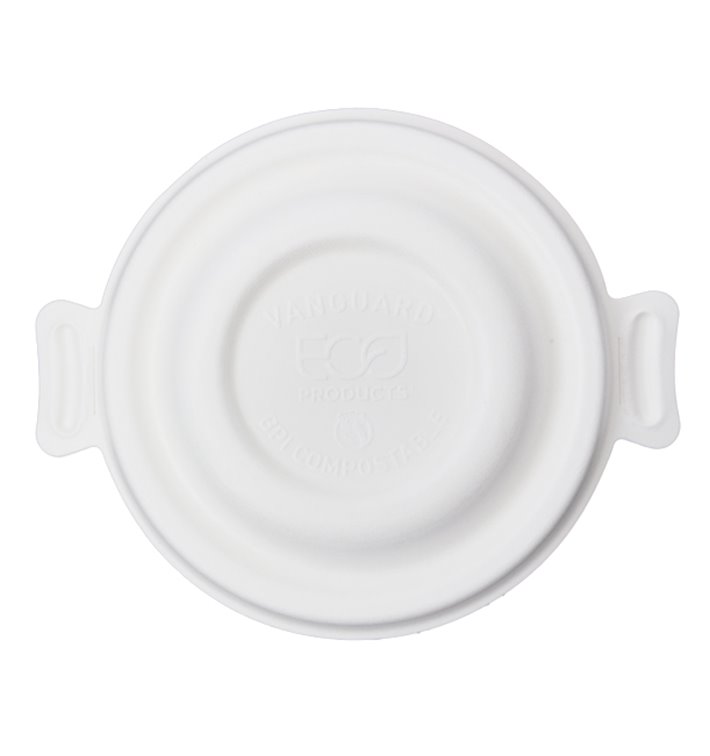 Coperchio Canna Zucchero Bianco per Ciotola 175 e 235ml (50 Pezzi) Coperchio Canna Zucchero Bianco per Ciotola 175 e 235ml (50 Pezzi)