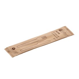 Set Posate Cartone Kraft Forchetta e Coltello (50 Pezzi)