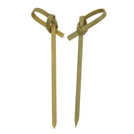 Spiedini di Bambù con Nodo Naturale 7cm in scatola (250 pezzi)