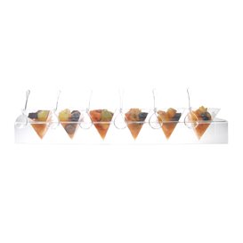 Portacono PS Trasparente 6 Fori 40x6,5x7cm (6 Pezzi)