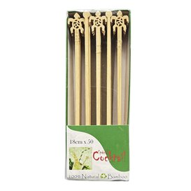 Agitatore per Bere in Bambù a Forma di Tartaruga 18cm (600 Pezzi)