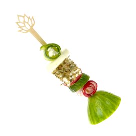 Spiedino di Bambù Fiori di Loto 12cm (50 Pezzi)