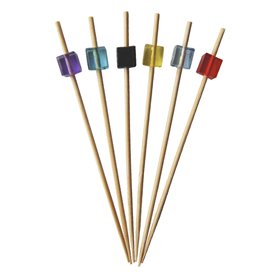 Spiedino di Bambù Secchio Colori 7cm (100 Pezzi)