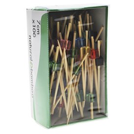 Spiedino di Bambù Secchio Colori 7cm (1.200 Pezzi)