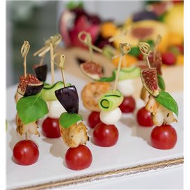Spiedini di Bambù con Nodo Naturele 15cm (50 Pezzi)