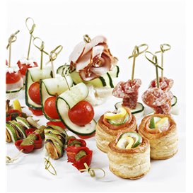 Spiedini di Bambù con Nodo Naturele 15cm (50 Pezzi)