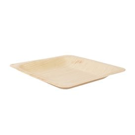 Piatto di Legno Quadrato 9x9cm (25 Pezzi)