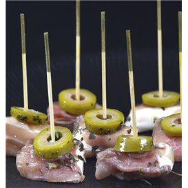 Spiedino di Bambù Punta Oro 7cm (300 Pezzi)