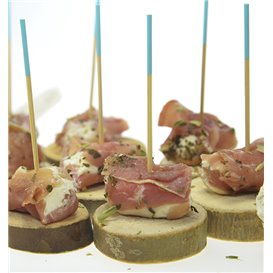 Spiedino di Bambù Punta Turchese 7cm (300 Pezzi)