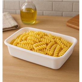 Contenitore Rettangolare in PP Bianco 500ml 17,4x11,6x3,5cm (500 Pezzi)