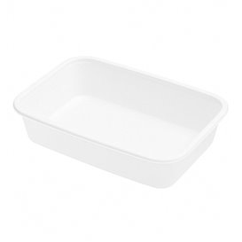 Contenitore Rettangolare in PP Bianco 17,4x11,6x3,5cm (25 Pezzi)
