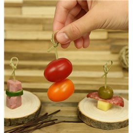 Spiedini di Bambù con Nodo Naturale 7cm in scatola (1.200 Pezzi)