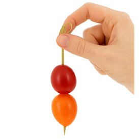 Spiedini di Bambù con Nodo Naturale 7cm in scatola (1.200 Pezzi)
