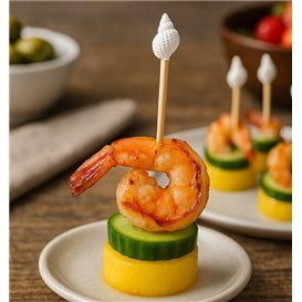 Spiedino di Bambù Conchiglia 7cm (1.200 Pezzi)