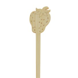 Agitatore per Bere in Bambù Fragola 14cm (600 Pezzi)
