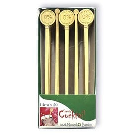 Agitatore per Bere in Bambù 0% Alcool 14cm (600 Pezzi)