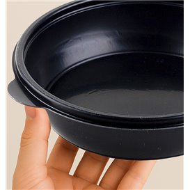 Coppette Plastico PP Nera 1000ml Ø23cm (150 Pezzi)