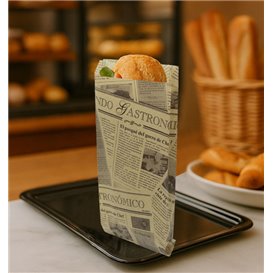 Sacchetto in Carta per Baguette Kraft Times 12+2x26cm (100 Pezzi)