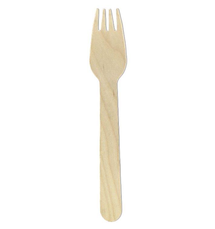 Forchetta di Legno Eco 16cm (1200 Pezzi) Forchetta di Legno Eco 16cm (1200 Pezzi)