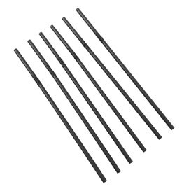 Cannuccia Flessible di Carta Nero Ø6mm 23cm (250 Pezzi)
