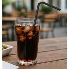 Cannuccia Flessible di Carta Nero Ø6mm 23cm (250 Pezzi)