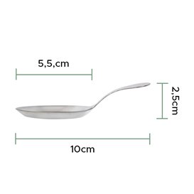 Cucchiaino Plastica per Salsa Argento 10 cm (50 Pezzi)