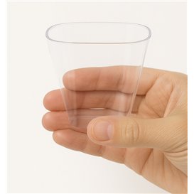 Mini Bicchiere in plastica PS Trasparente 150ml Altezza 6,1cm (200 Pezzi)