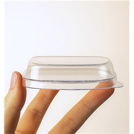 Coperchio Bombato per Ciotola Degustazione PS Trasparente 7,5x7,5cm (2.000 Pezzi)