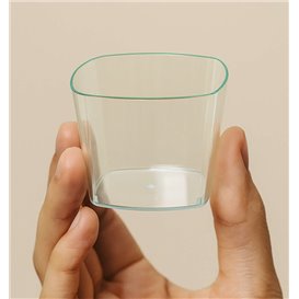 Mini Ciotola Degustazione Bassa PS Trasparente “Water Green” 150ml (20 Pezzi)