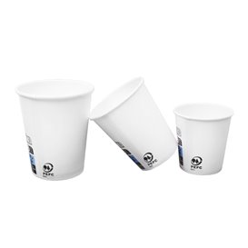 Bicchiere di Carta 9Oz/280ml Bianco Ø8,0cm (1000 Pezzi)