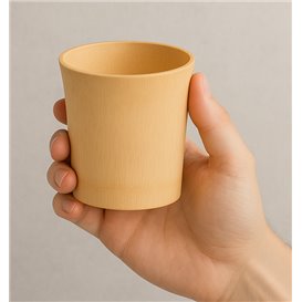 Bicchiere Riutilizzabile di Bambù Naturale Degustazione 8,4x9,2x9cm (2 Pezzi)