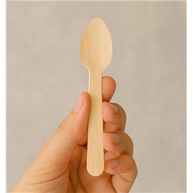 Cucchiaino in Legno Eco 11cm in scatola (100 Pezzi)