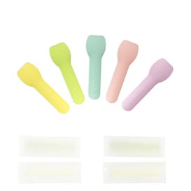 Paletta Gelato in Carta Imbustata Singolarmente Colori Assortiti 'Tutti Frutti' 9 cm (500 Pezzi)