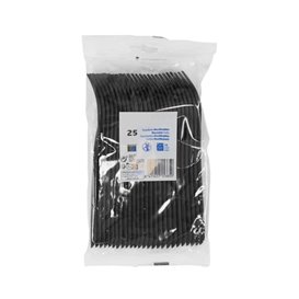 Forchetta Riutilizzabile in PP Nera 17,5cm (25 Pezzi)