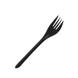 Forchetta Riutilizzabile in PP Nera 17,5cm (50 Pezzi)