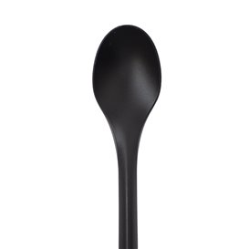 Cucchiaino Riutilizzabile in PP Nero 12,4cm (25 Pezzi)