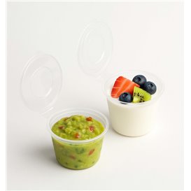 Contenitore per Salse con Coperchio Cerniera in Plastica PP 120ml (1.000 Pezzi)
