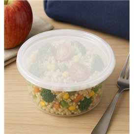 Contenitore in Plastica PP con Coperchio Trasparente “Deli Range” 360ml (40 Pezzi)